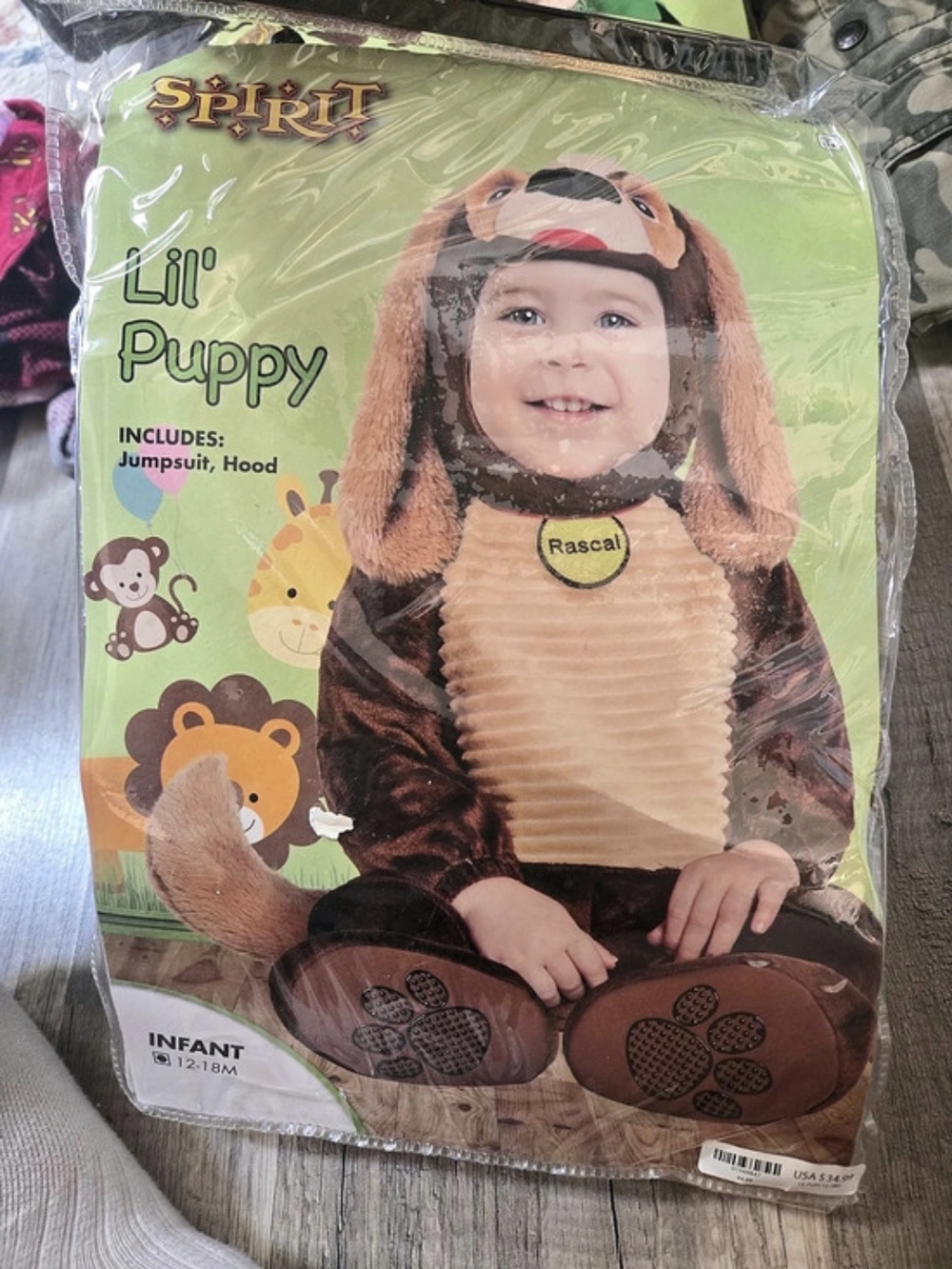 Spirit Lil Puppy Halloween Costume Baby 12-18M